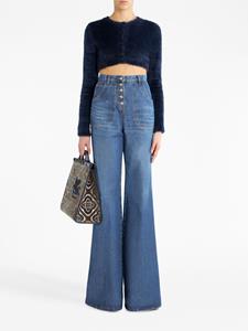 ETRO Jeans met geborduurde bloemen - Blauw