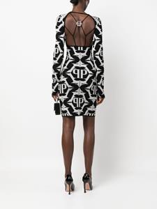 philippplein Philipp Plein Mini-jurk met jacquard - Zwart
