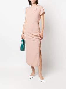 Nº21 Asymmetrische midi-jurk - Beige