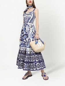 dolce&gabbana Dolce & Gabbana Maxi-jurk met print - Blauw