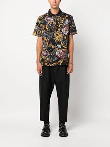 justcavalli Just Cavalli Poloshirt met barokprint - Zwart