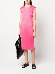 Pleats Please Issey Miyake plissé-effect sleeveless midi dress - Roze