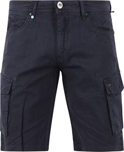 No Excess Cargo Short Linnen Donkerblauw