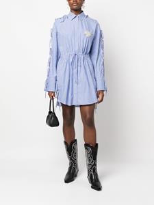 MSGM Gestreepte blousejurk - Blauw