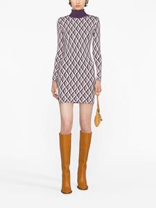 elisabettafranchi Elisabetta Franchi Gebreide mini-jurk - Paars