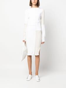 mm6maisonmargiela MM6 Maison Margiela Midi-jurk met colourblocking - Wit