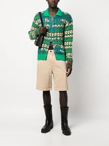 Andersson Bell Submerge intarsia-knit cardigan - Groen