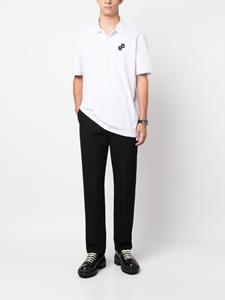 BOSS Poloshirt met logopatch - Wit
