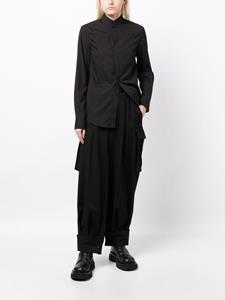 Yohji Yamamoto Broek met verlaagd kruis - Zwart