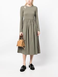 B+ab long-sleeved A-line midi dress - Groen