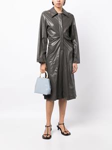 lowclassic Low Classic Blousejurk van imitatieleer - Zwart