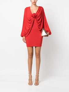 Giuseppe Di Morabito flower-detail ruched minidress - Rood