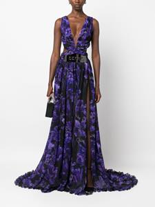 philippplein Philipp Plein Jurk met bloemenprint - Zwart