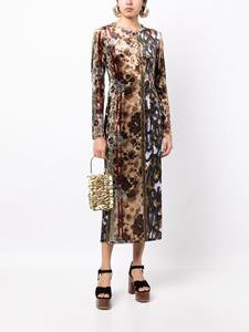 pierre-louismascia Pierre-Louis Mascia Jurk met grafische print - Bruin