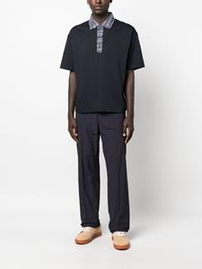 Missoni Poloshirt met chevron afwerking - Blauw