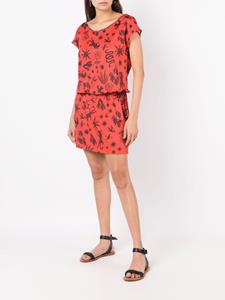 lygia&nanny Lygia & Nanny T-shirtjurk met print - Bruin