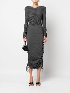 CANNARI CONCEPT W. Ruffles long-sleeve midi dress - Grijs