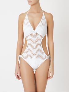 amirslama Amir Slama cut out pattern swimsuit - Wit