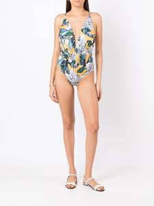 clubebossa Clube Bossa Badpak met bloemenprint - Blauw
