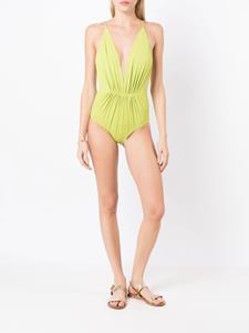 clubebossa Clube Bossa Badpak met gesmockt detail - Groen