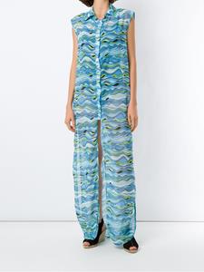 amirslama Amir Slama Kaftan met print - Blauw