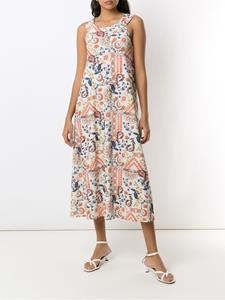 lygia&nanny Lygia & Nanny Midi-jurk met bloemenprint - Beige