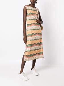 lygia&nanny Lygia & Nanny Mouwloze midi-jurk - Bruin