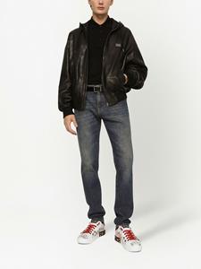 dolce&gabbana Dolce & Gabbana Piqué poloshirt met logolabel - Zwart