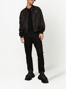dolce&gabbana Dolce & Gabbana Poloshirt van scheerwol met logo-label - Zwart
