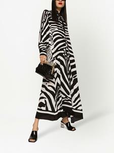 dolce&gabbana Dolce & Gabbana Crêpe-de-chine tuniek met zebraprint - Zwart