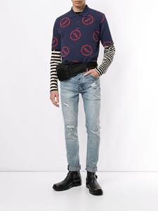 martinerose Martine Rose Poloshirt met logoprint - Blauw