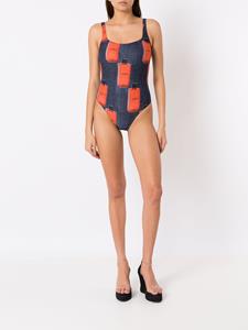 amirslama Amir Slama Badpak met logoprint - Blauw