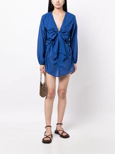 faithfullthebrand Faithfull the Brand Jurk met waterval V-hals - Blauw