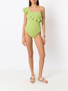 clubebossa Clube Bossa Badpak met ruche afwerking - Groen