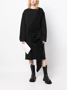 mm6maisonmargiela MM6 Maison Margiela Sweaterjurk met gedrapeerd detail - Zwart