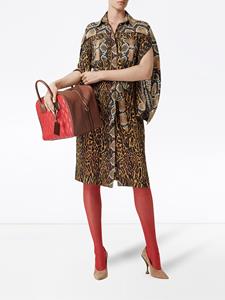 Burberry Blousejurk met dierenprint - Bruin