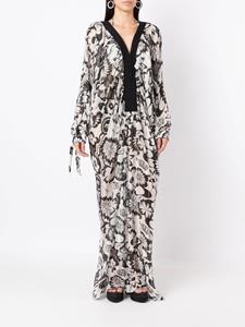 amirslama Amir Slama Jurk met bloemenprint - Wit