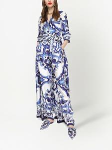 dolce&gabbana Dolce & Gabbana Twill blousejurk met print - Blauw