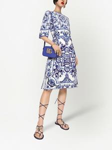 dolce&gabbana Dolce & Gabbana Midi-jurk met print - Blauw