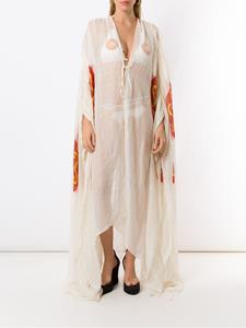 amirslama Amir Slama Zijden maxi-blousejurk - Wit