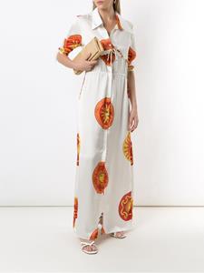 amirslama Amir Slama Maxi-blousejurk met print - Wit