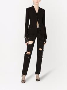 dolce&gabbana Dolce & Gabbana Gerafelde jeans - Zwart
