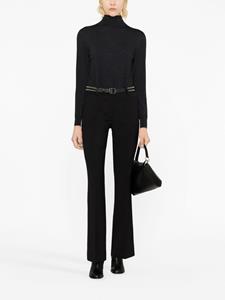 P.A.R.O.S.H. Mid waist flared broek - Zwart