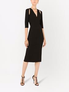 dolce&gabbana Dolce & Gabbana Uitgesneden midi-jurk - Zwart