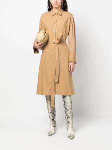 JOSEPH tied-waist cotton shirtdress - Bruin