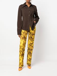 Kwaidan Editions Jeans met bloemenprint - Geel