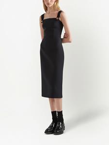 Prada Getailleerde midi-jurk - Zwart