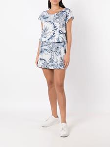lygia&nanny Lygia & Nanny Strandjurk met palmboomprint - Blauw