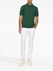 dolce&gabbana Dolce & Gabbana Poloshirt van scheerwol met logo-label - Groen
