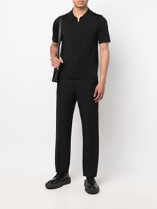 SANDRO Poloshirt met halve rits - Zwart